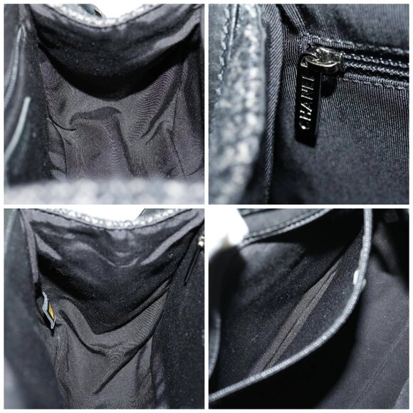 CHANEL Turn Lock Chain Shoulder Bag Wool Gray CC Auth 30734AV - Picture 15 of 16